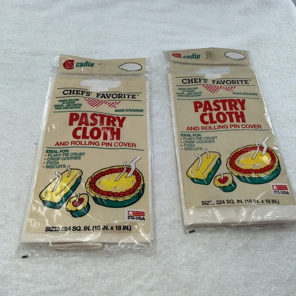 Vintage Pastry Cloth & Rolling Pin Cover Cadie Chef's Favorite 18